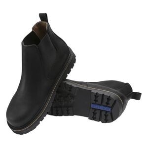Birkenstock Stalon Chunky Ankle Combat Boot Black Nubuck Leather 41, W10, M8 Nar